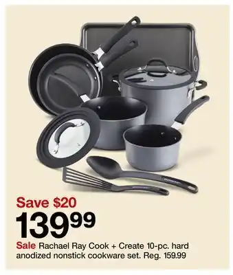 Target Rachael ray cook + create 10-pc. hard anodized nonstick cookware set offer