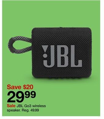 Target Jbl go3 wireless speaker offer