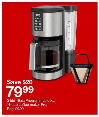 Target Ninja programmable xl 14-cup coffee maker pro offer