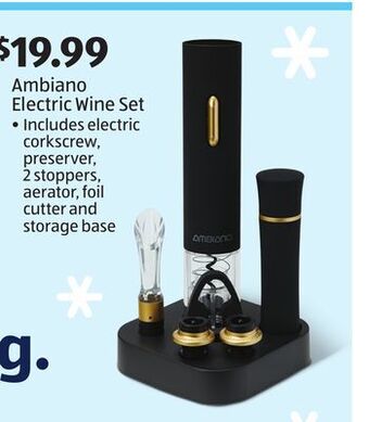 Aldi Ambiano electric wine set offer