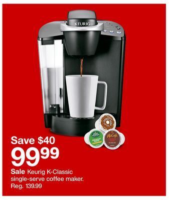 Target Keurig k-classic single-serve coffee maker offer