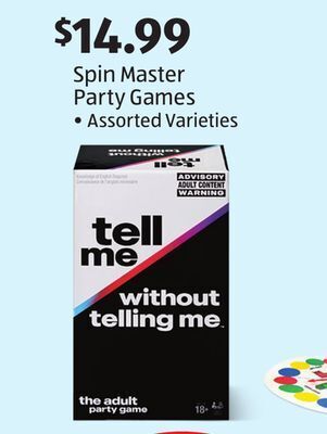 Aldi Spin master party games offer