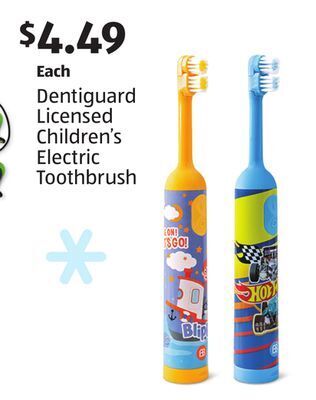 Aldi Dentiguard licensed children's electric toothbrush offer