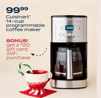 Bed Bath & Beyond Cuisinart® 14-cup programmable coffee maker with hotter coffee option offer