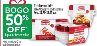 Dollar General Rubbermaid® takealongs® food storage offer