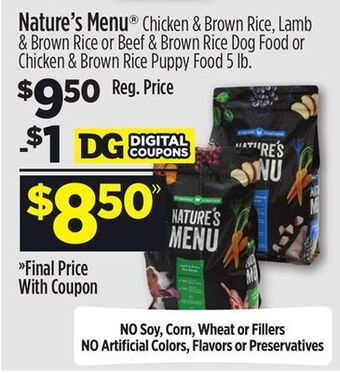 Dollar General Nature's menu® offer