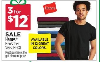 Dollar General Hanes® men's tees offer
