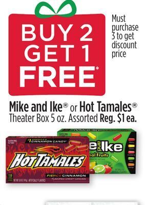 Dollar General Mike and ike® or hot tamales® offer