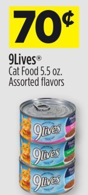 Dollar General 9lives® cat food offer