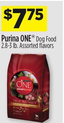Dollar General Purina one® dog food offer