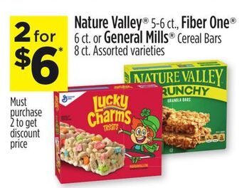 Dollar General Nature valley®, fiber one® or general mills® offer