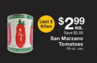 Fairway Store Market San marzano tomatoes offer