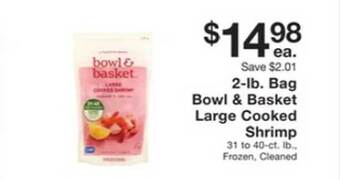 Fairway Store Market Bowl & basket large cooked shrimp offer