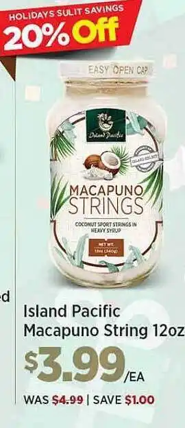 Island pacific macapuno string