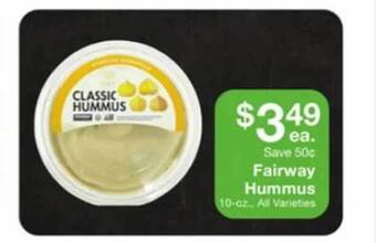 Fairway Store Market Fairway hummus offer
