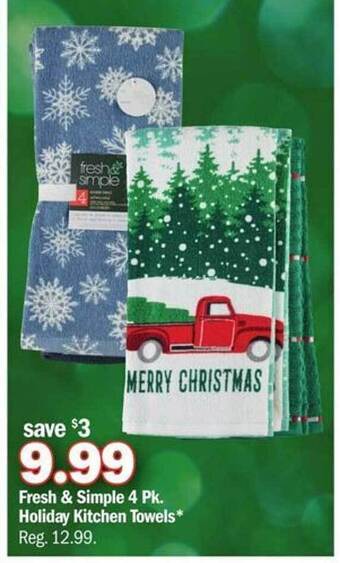Meijer Holiday kitchen towels offer