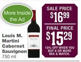 Forest Hills Food Louis m martini cabernet sauvignon offer