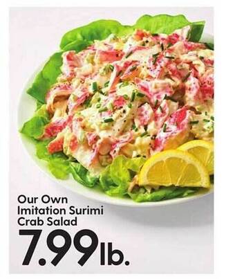 Hy-Vee Our own imitation surimi crab salad offer