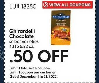 Hy-Vee Ghirardelli chocolate offer