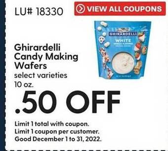 Hy-Vee Ghirardelli candy making wafers offer