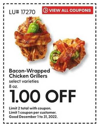 Hy-Vee Bacon-wrapped chicken grillers offer