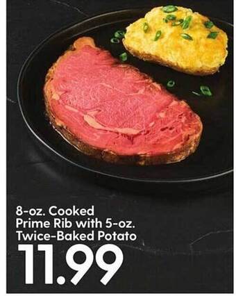 Hy-Vee Cooked prime rib with twice-baked potato offer