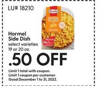 Hy-Vee Hormel side dish offer