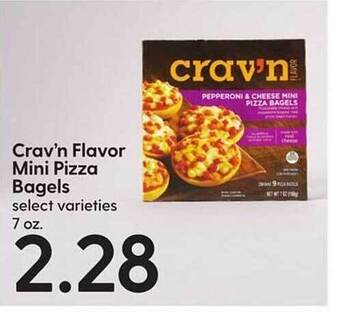 Hy-Vee Crav'n flavor mini pizza bagels offer