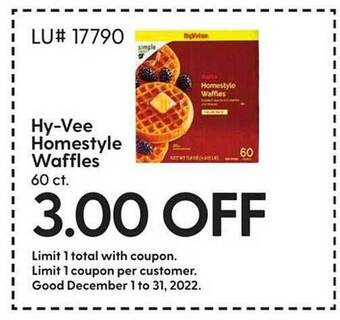 Hy-Vee Hy-vee homestyle waffles offer