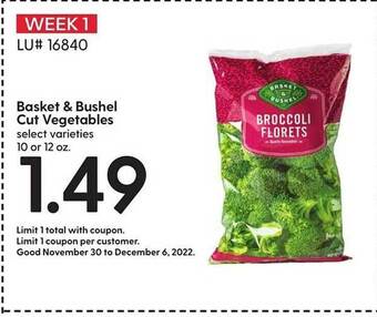 Hy-Vee Basket & bushel cut vegetables offer