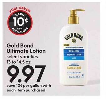 Hy-Vee Gold bond ultimate lotion offer