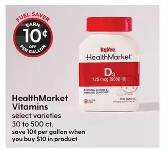 Hy-Vee Health market vitamins offer