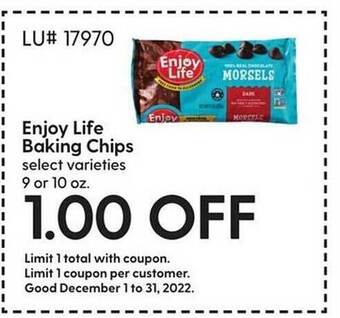 Hy-Vee Enjoy life baking chips offer
