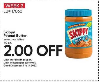 Hy-Vee Skippy peanut butter offer