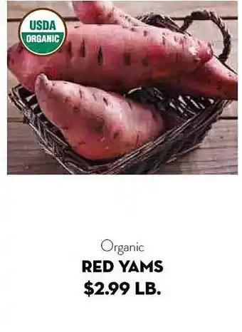 Bristol Farms Organic red yams offer