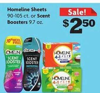 Family Dollar Homeline sheets or scent boosters offer