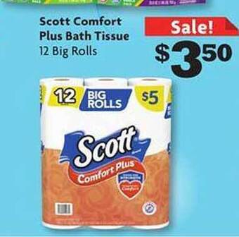 Family Dollar Scott comfort plus bath tissue offer