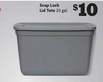 Family Dollar Snap lock lid tote offer