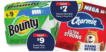 Family Dollar Charmin ultra bath, bounty paper towels offer