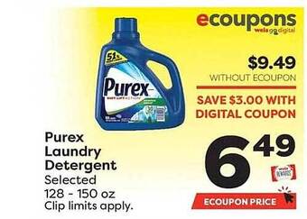 Weis Markets Purex laundry detergent offer