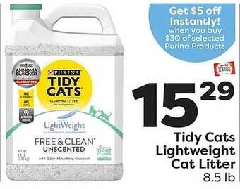 Weis Markets Tidy cats lightweight cat litter offer