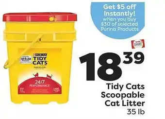 Weis Markets Tidy cats scoopable cat litter offer