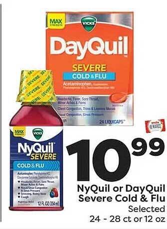 Weis Markets Nyquil or dayquil severe cold & flu offer