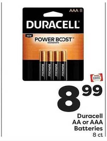 Weis Markets Duracell aa or aaa batteries offer
