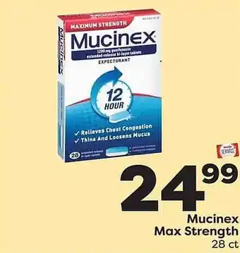 Weis Markets Mucinex max strength offer