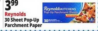Ocean State Job Lot Reynolds 30 sheet pop-up parchment paper offer