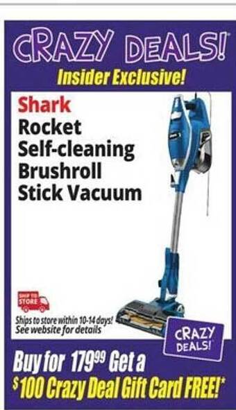 Ocean State Job Lot Shark rocket self-cleaning brushroll stick vacuum offer