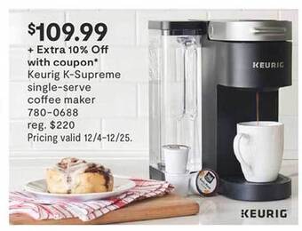 JC Penney Keurig k-supreme single-serve coffee maker offer
