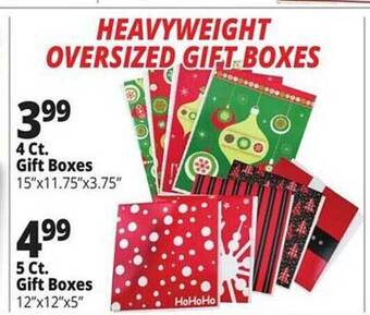 Ocean State Job Lot Heavyweight oversized gift boxes offer