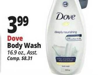 Ocean State Job Lot Dove body wash offer